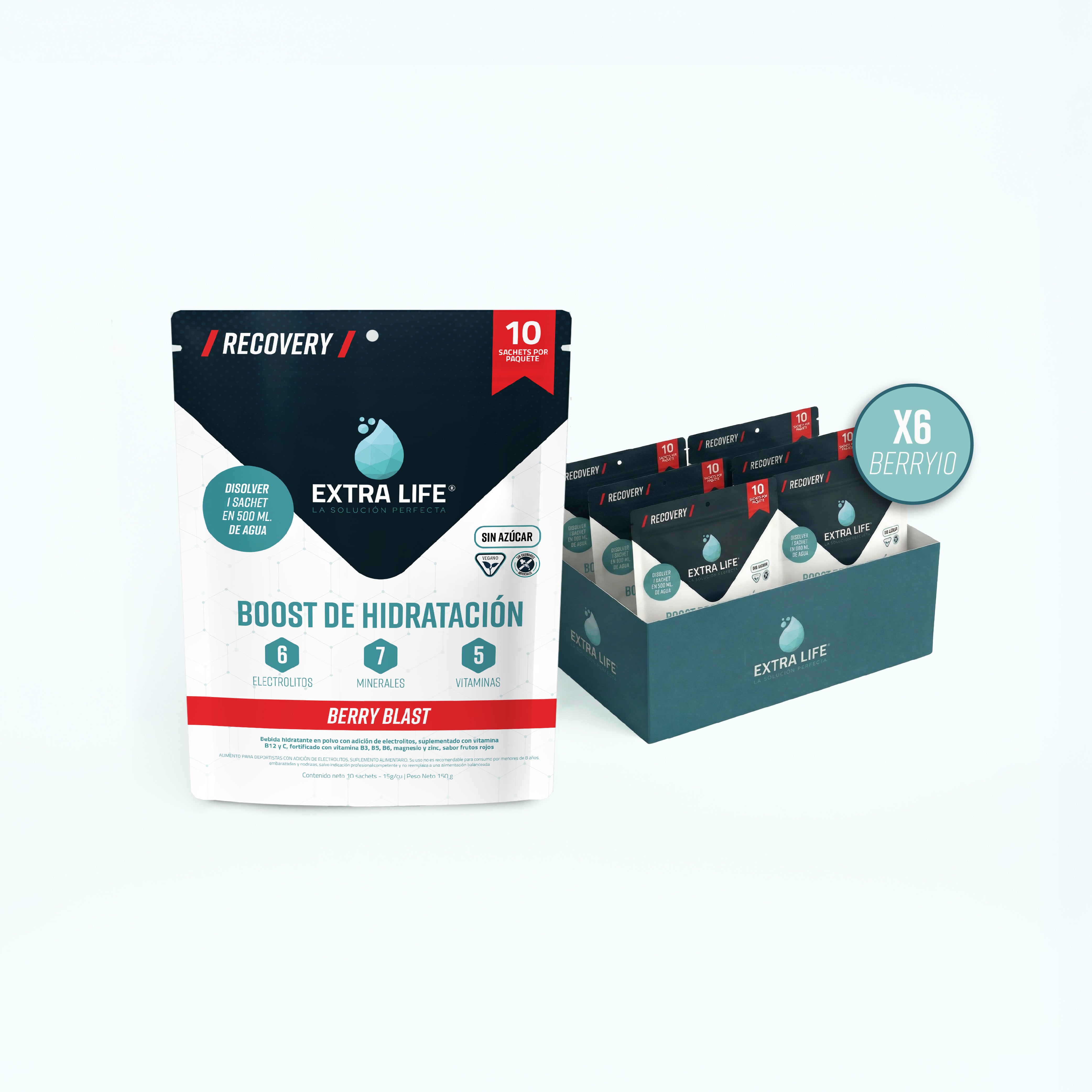 6x Bolsas Berry Blast 10 Sachets