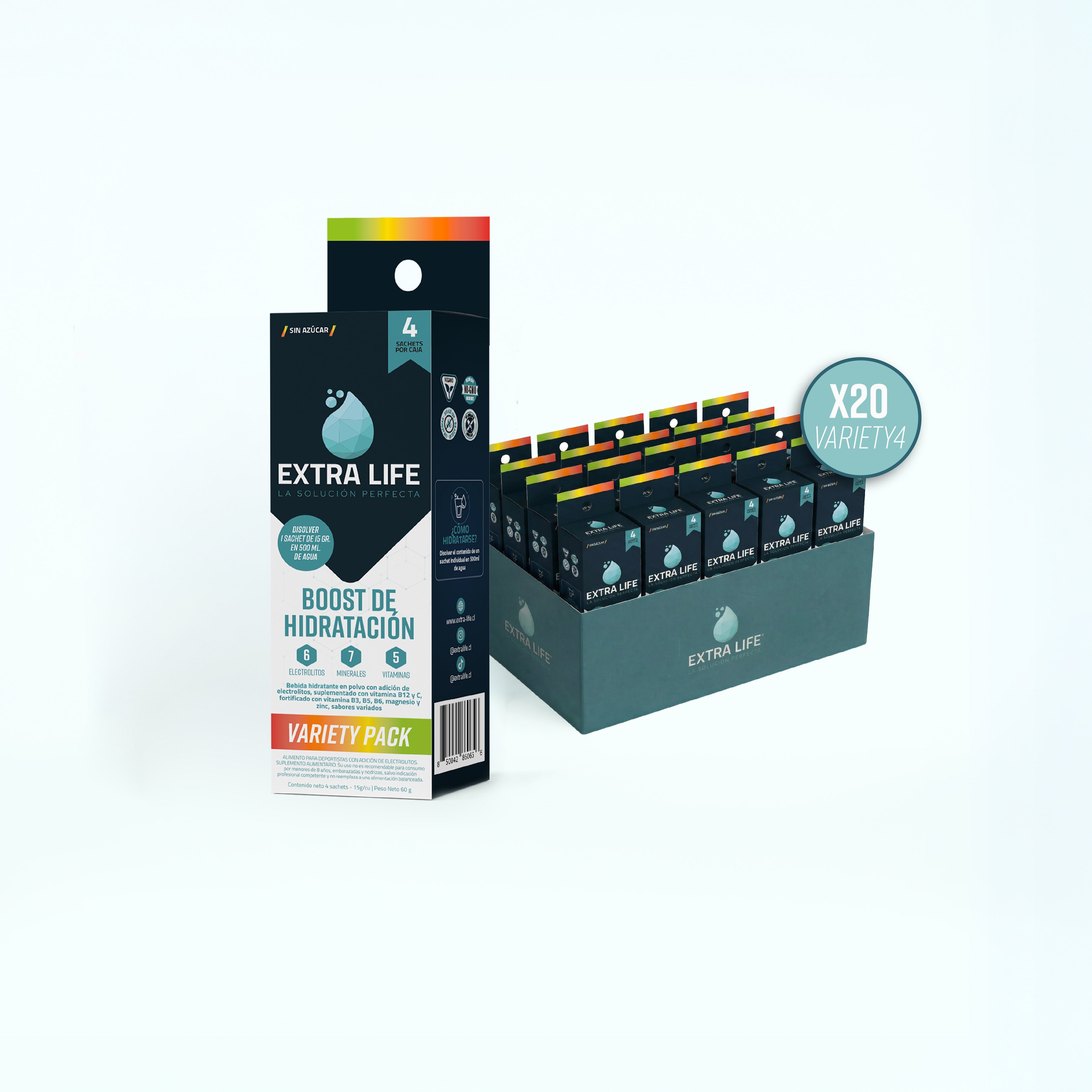 20x Cajas Variety Pack 4 Sachets