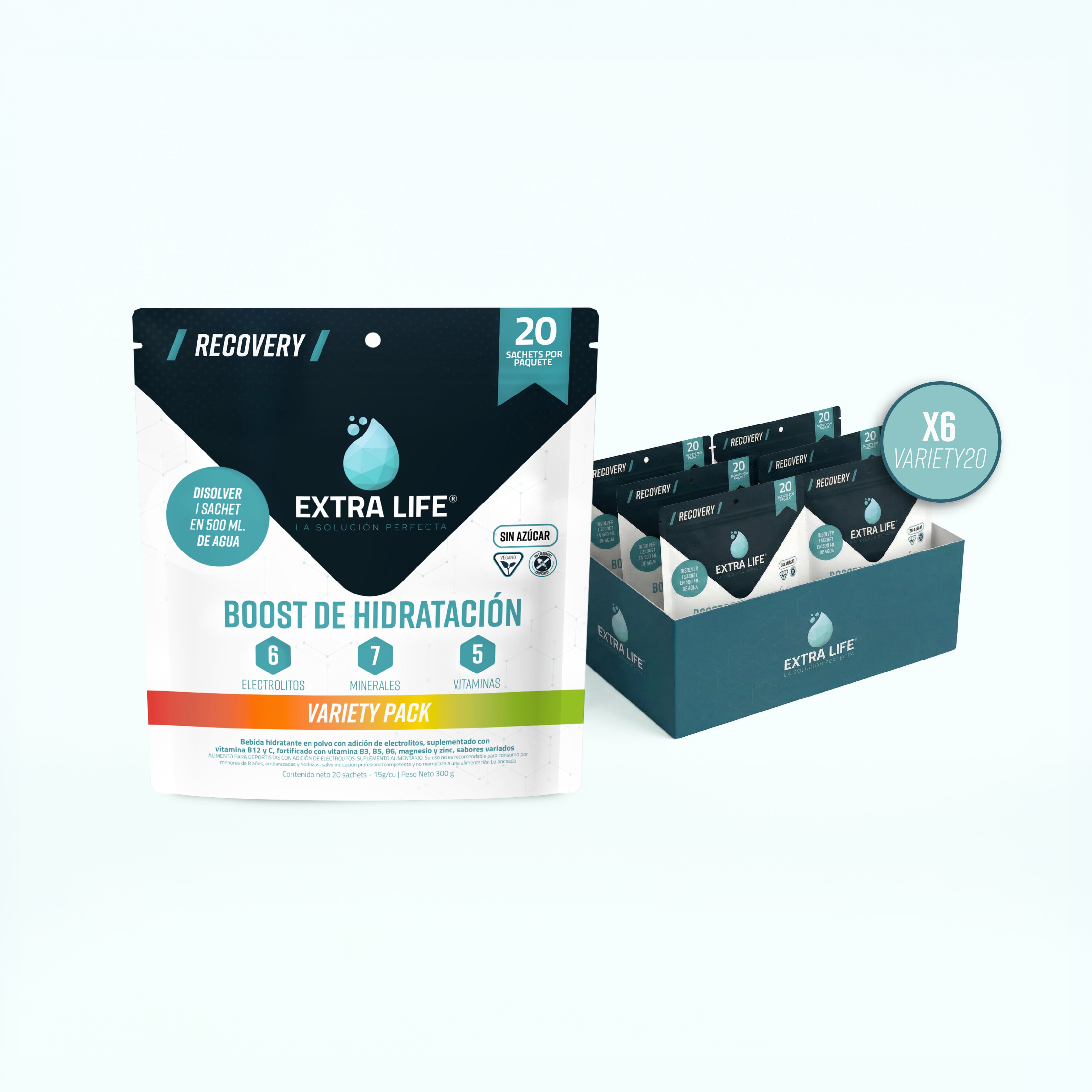 6x Bolsas Variety Pack 20 Sachets